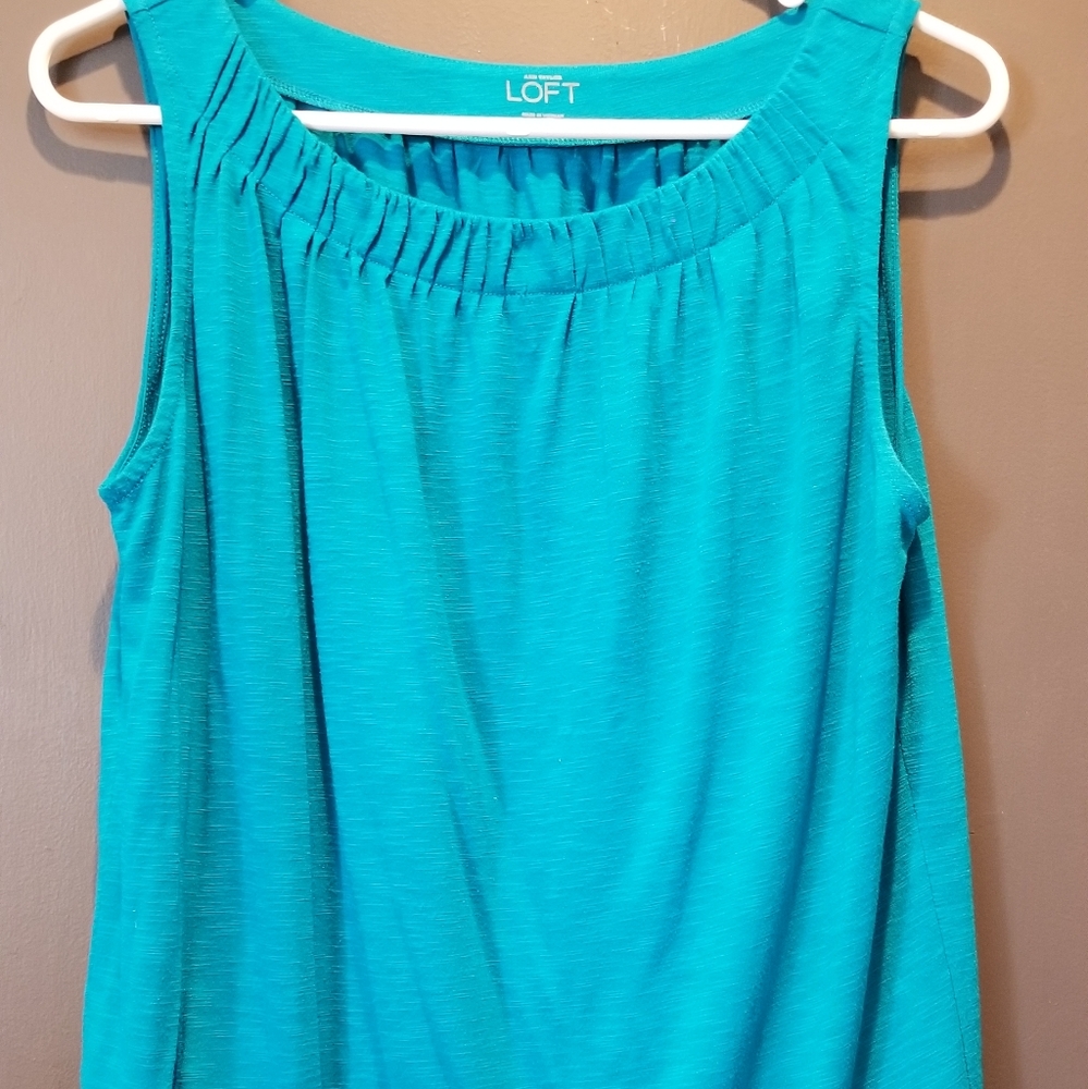 Loft Tank Top M Medium Teal